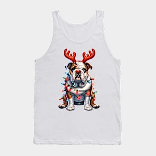 Christmas Red Nose Bulldog Tank Top